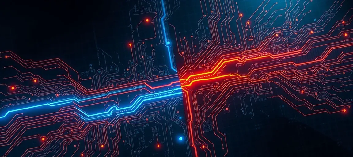 Abstract circuit board pathways splitting