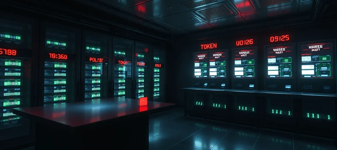 dark server room glowing token